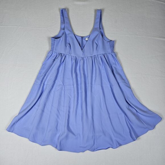 Amanda Uprichard x Revolve Eloise Dress English Lavender Mini Smocked Pockets M - Picture 16 of 16